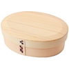 WAKACHO Magewappa Cover type oval one-tier bento box Natural