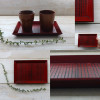 WAKACHO Wooden Multi Tray Red