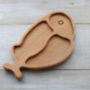 WAKACHO Kids Wooden Plate Fish