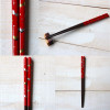WAKACHO Wooden Chopsticks Butterfly Red