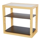 YOUBI Wooden display rack with plate Clear