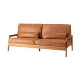 AZUMAYA Fennel Cross Leather Sofa