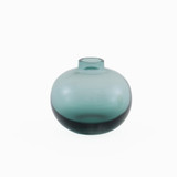 SHESAY Cute Rounded Small Glass Flower Vase 