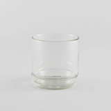 SHESAY Crown Glass Flower Pot with Plate, Straight