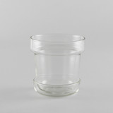 SHESAY Crown Glass Flower Pot with Plate, Tapered