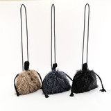 SHESAY Wavy Fur 2-way Pouch Bag