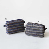 SHESAY RECYCLE WOOL Herringbone Border Pouch