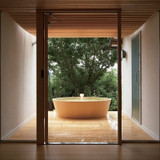 HINOKI SOKEN Oval Wooden bathtub O-Bath D