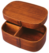 WAKACHO Magewappa Bento Box Square Single Tier Bento Box Brown