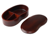 WAKACHO Magewappa Hollowed bean-shaped one-tier bento box Brown