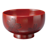 WAKACHO Wooden Sakura Soup Bowl Red