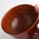 WAKACHO Wooden Hakeme Soup Bowl Red