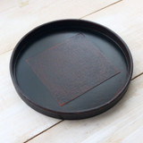 WAKACHO Wooden Round Tray Black