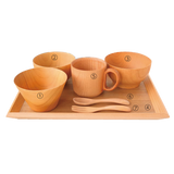 WAKACHO Kids Wooden Tableware Set NA