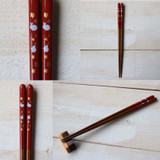 WAKACHO Wooden Chopsticks Rabbit Dark Red