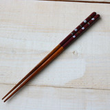 WAKACHO Wooden Chopsticks Round Rabbit Vermilion