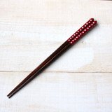 WAKACHO Wooden Chopsticks Polka Dots Red