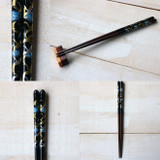 WAKACHO Wooden Chopsticks Flying Crane Black