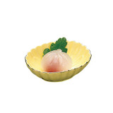 YOUBI Oval chrysanthemum plate (yellow)