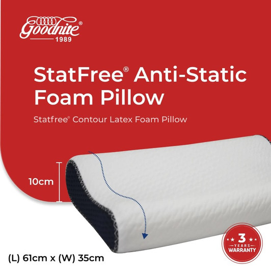 Goodnite Statfree® Contour Latex Foam Pillow (Soft)