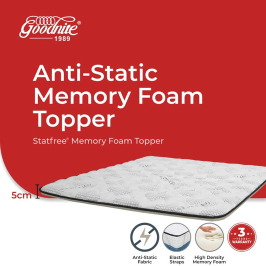 Goodnite Statfree® Memory Foam Topper
