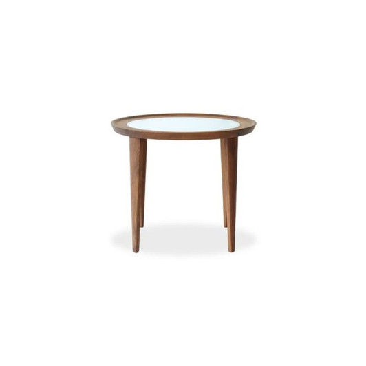 SHIRAKAWA RIN Side Table with Glass Top 