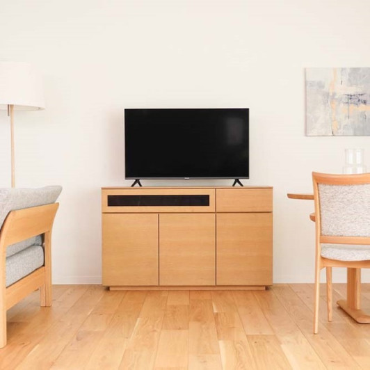 SHIRAKAWA Plain High TV Stand with Door