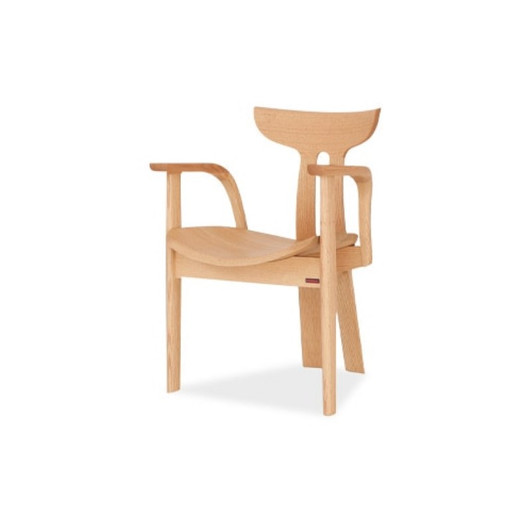 SHIRAKAWA POLLOCK Armchair with Wooden Seat