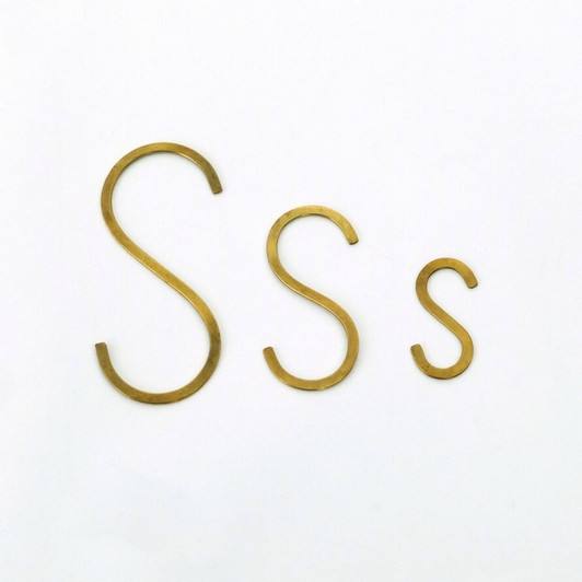 SHESAY BRASS Flat S Hook