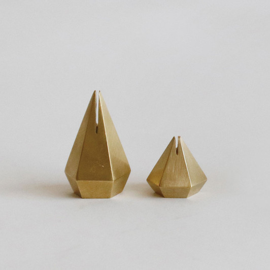 SHESAY BRASS Hexagon Card Stand