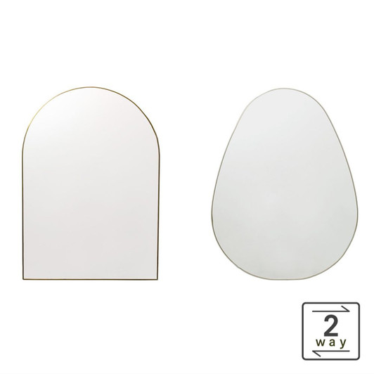 SHESAY Brass-edged Wall and Stand Mirror
