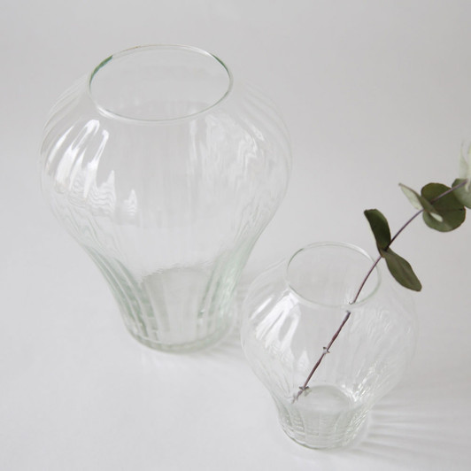 SHESAY Crown Glass Wise Line Flower Vase Olivier