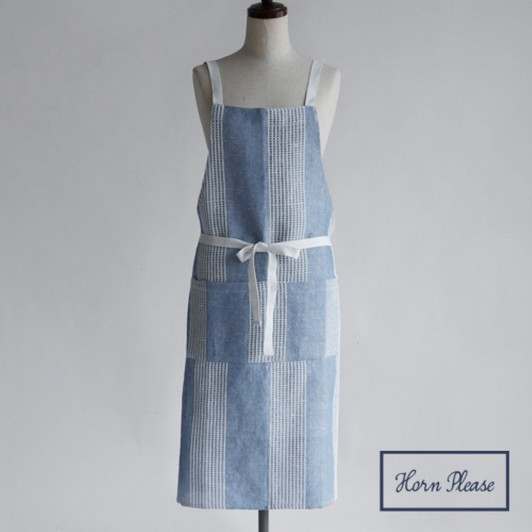 SHESAY Full Apron Waffle Stripe