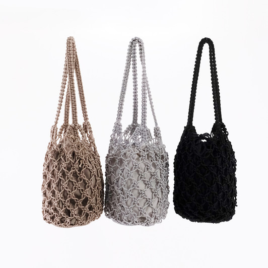 SHESAY Lightweight Rope Mesh Cross Bag