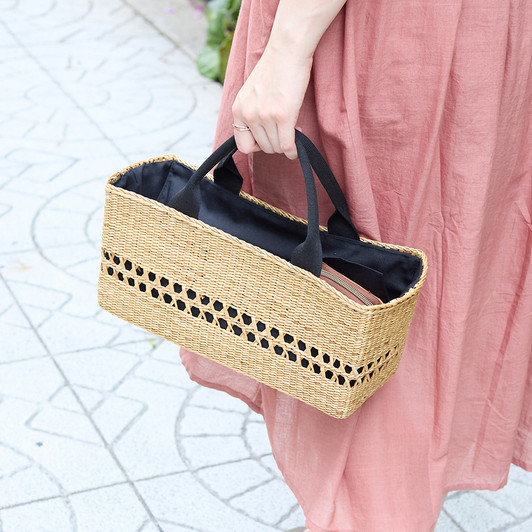 SHESAY Horizontal Seagrass Bag