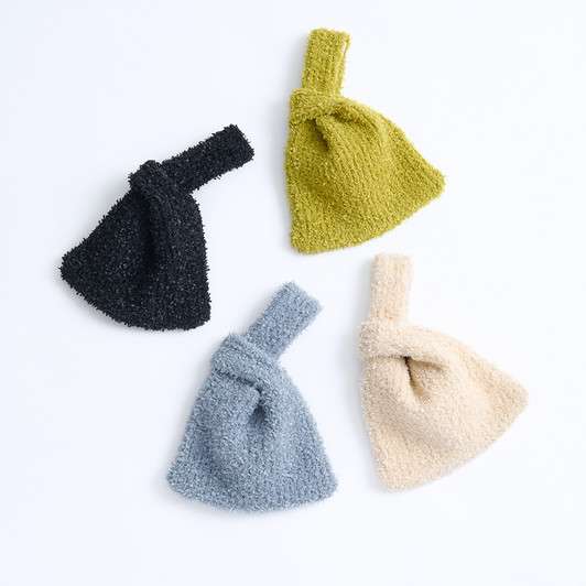 SHESAY Ribbon Yarn Cross Handle Bag