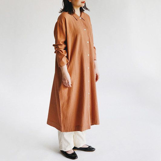 SHESAY Cotton Herringbone Weave Dress