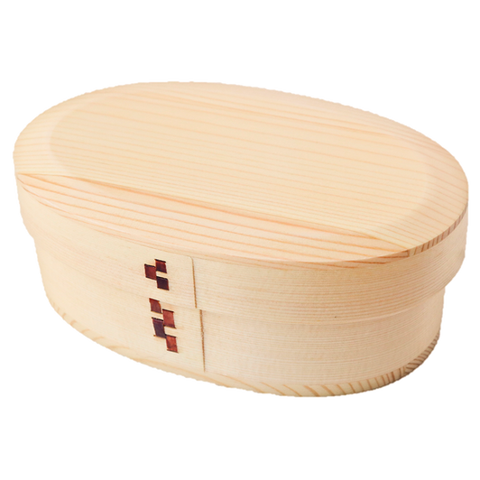 WAKACHO Magewappa Cover type oval Single tier bento box small Natural