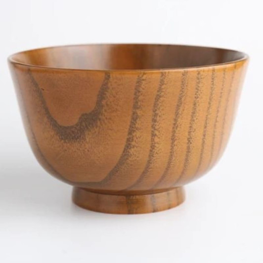 WAKACHO Wooden Fuchi Soup Bowl Lacquer