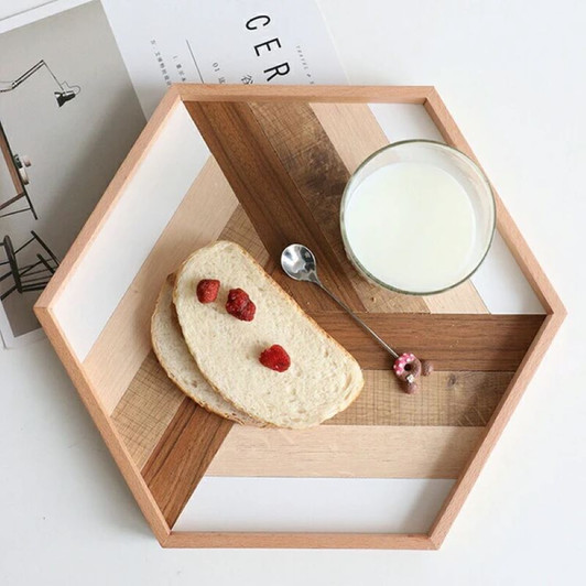 WAKACHO Parquet Hexagon Tray