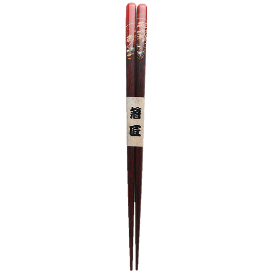 WAKACHO Wooden Chopsticks Matsutsuru Red