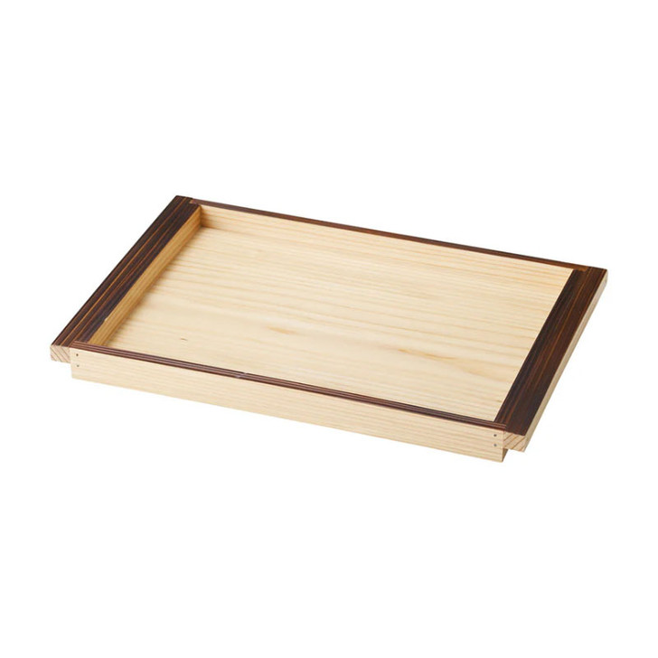 YOUBI Grilled cedar cooking tray long corner