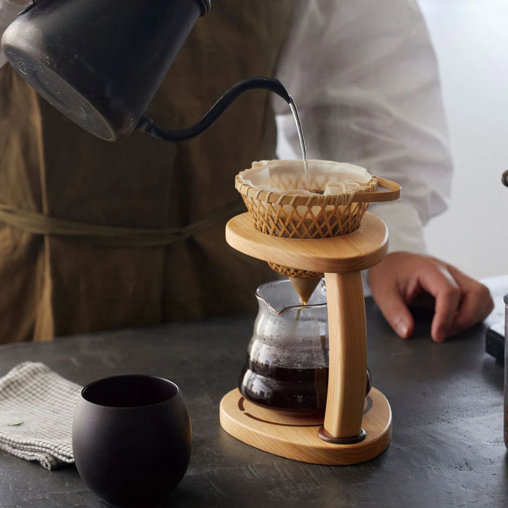 YOUBI Bleached bamboo coffee dripper