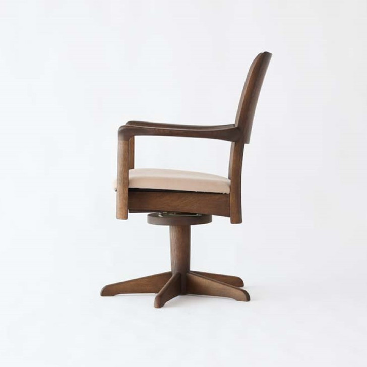 SHIRAKAWA Rapt Swivel Armchair with Upholstered Seat