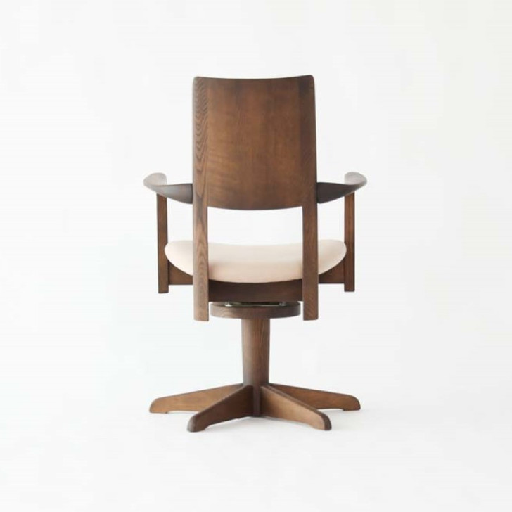 SHIRAKAWA Rapt Swivel Armchair with Upholstered Seat