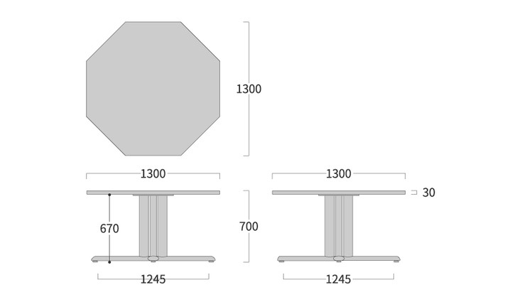 SHIRAKAWA NEO Octagonal Table