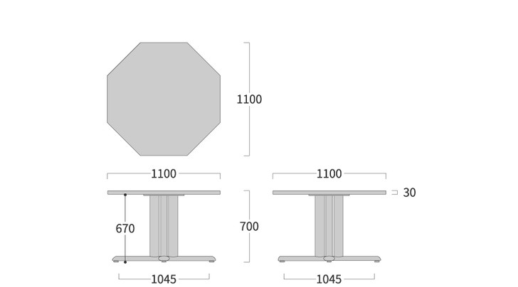 SHIRAKAWA NEO Octagonal Table