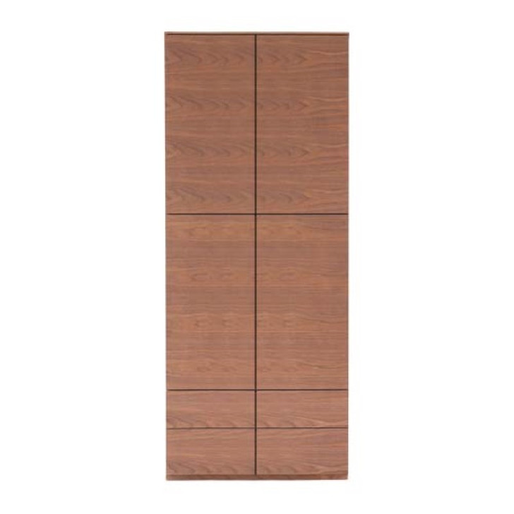SHIRAKAWA Plain 2-Door High Cabinet