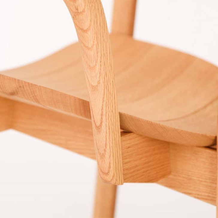 SHIRAKAWA POLLOCK Armchair with Wooden Seat