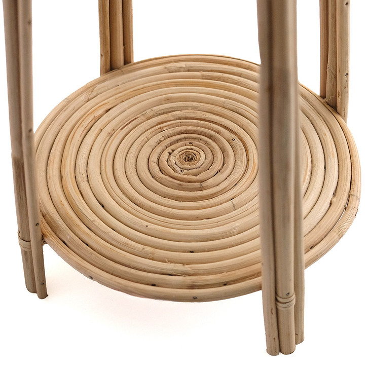 SHESAY Rustic Rattan Plant Stand